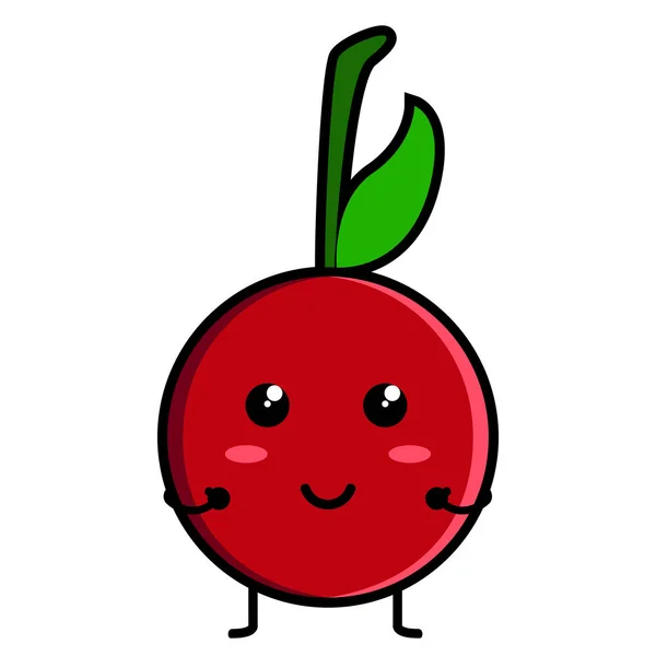 Schattig cherry emoticon — Stockvector