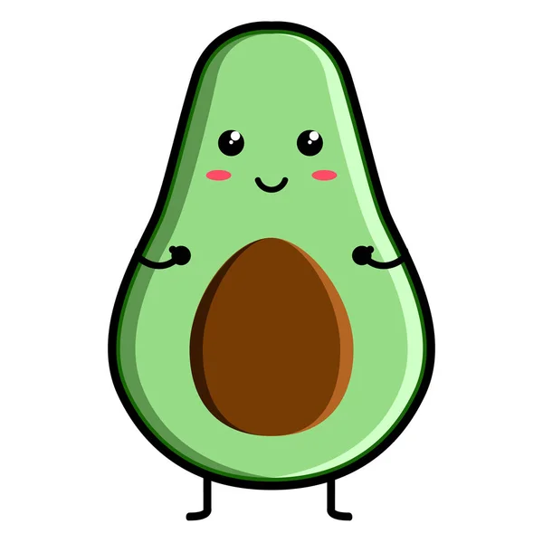 Carino emoticon avocado — Vettoriale Stock