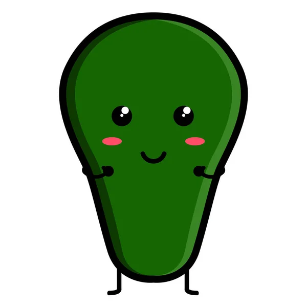 Carino emoticon avocado — Vettoriale Stock