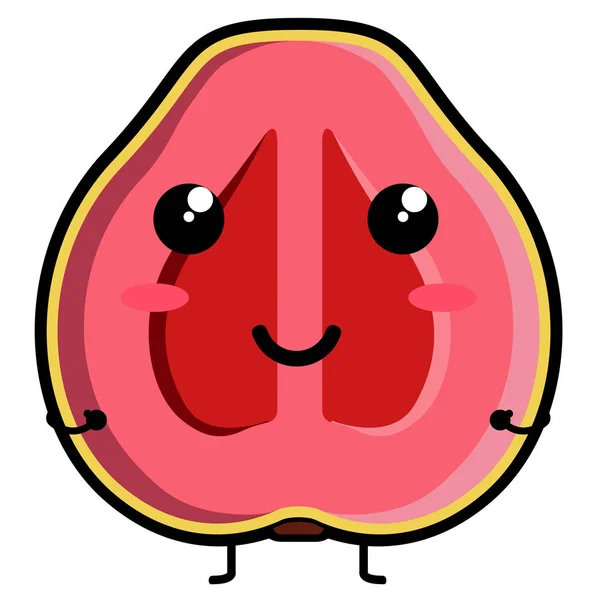 น่ารัก guava emoticon — ภาพเวกเตอร์สต็อก