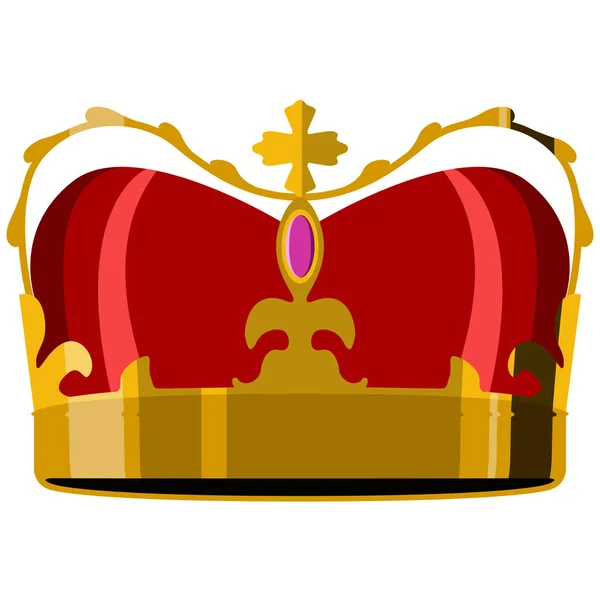 Icono de corona dorada — Vector de stock