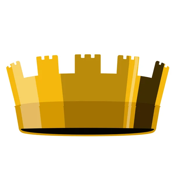 Arany korona ikonra — Stock Vector