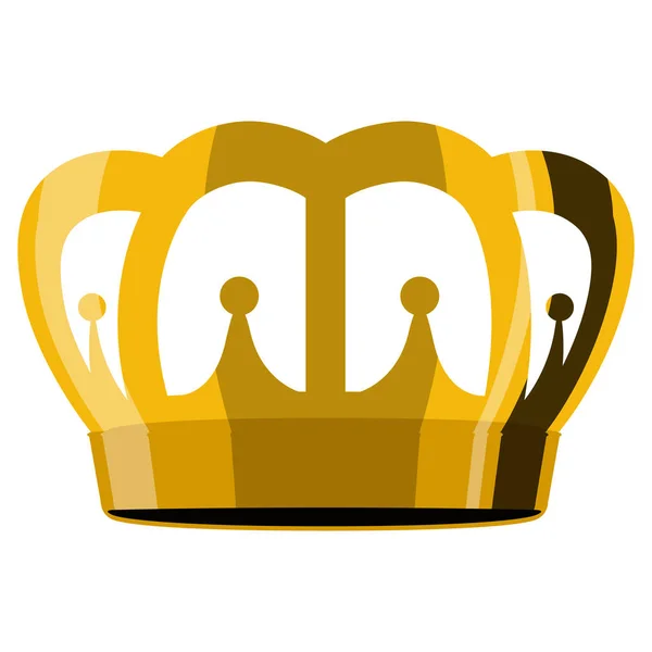 Ізольована Золота Ікона Корони Векторний Дизайн Ілюстрації — стоковий вектор