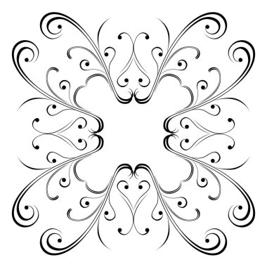 İzole edilmiş arabesk deseni