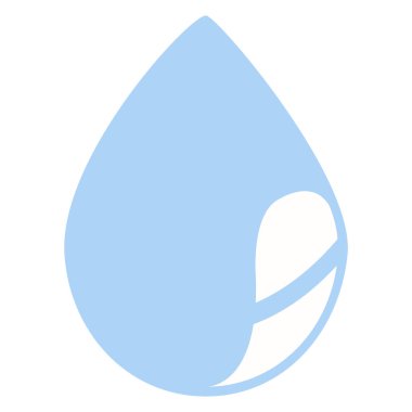 İzole edilmiş su damlası simgesi