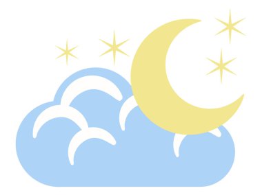 İzole gece hava simgesi