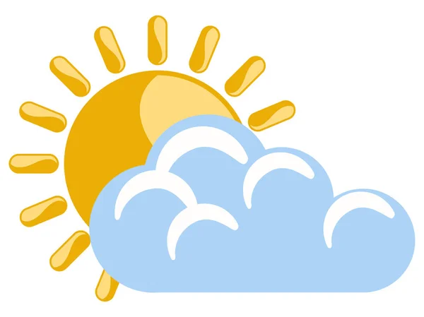 Сонячна погода значок — стоковий вектор