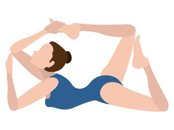 Menina praticando ioga —  Vetores de Stock