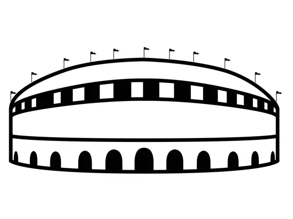 Ikone des Fußballstadions — Stockvektor