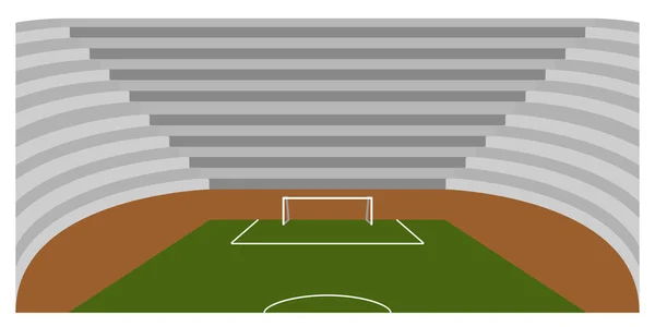 Campo de futebol dentro de um estádio —  Vetores de Stock