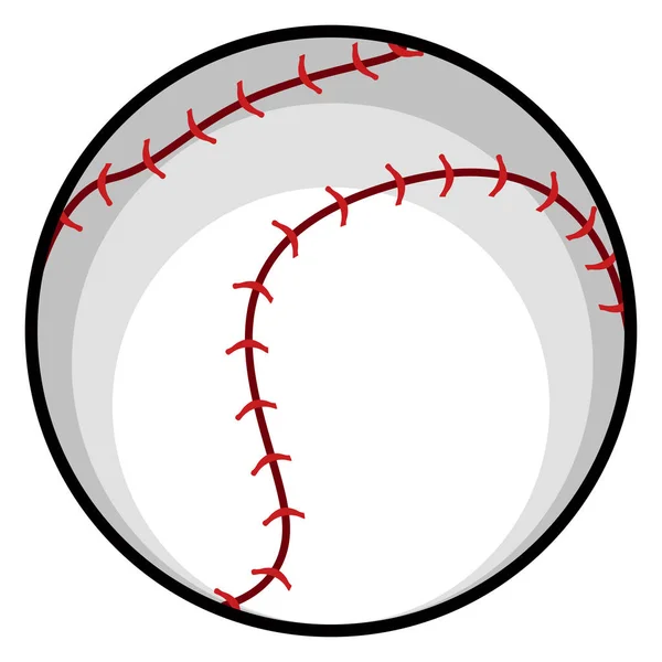 Ícone Bola Beisebol Isolado Desenho Ilustração Vetorial — Vetor de Stock