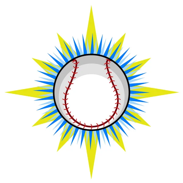 Isolée icône de balle de baseball — Image vectorielle