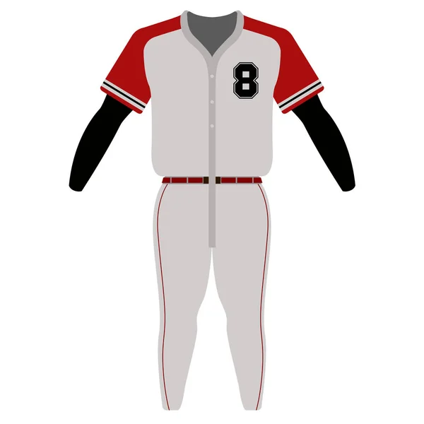 Imagem uniforme de beisebol — Vetor de Stock