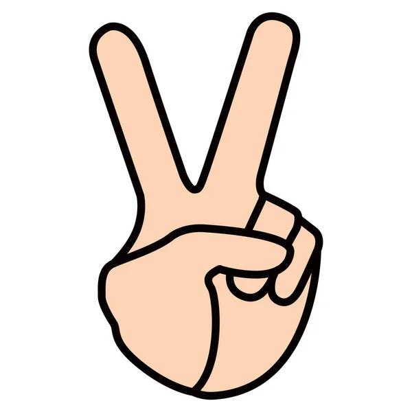 Vrede Hand symbool — Stockvector