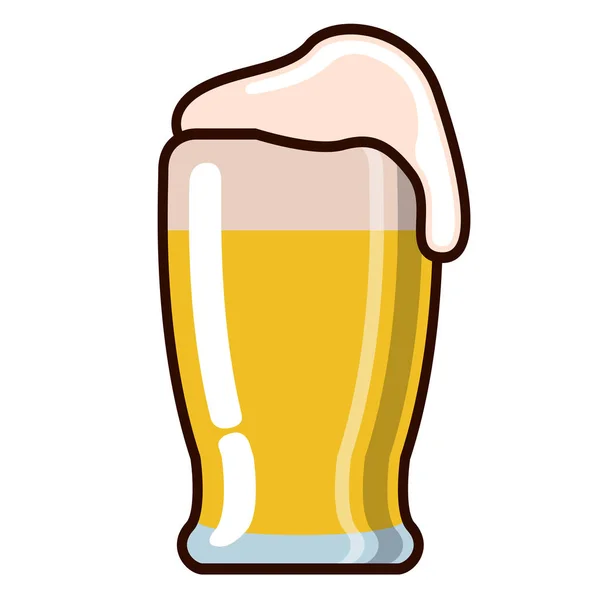Ícone de vidro de cerveja — Vetor de Stock