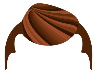 İzole saç yenilikçi stili. Vektör çizim tasarım