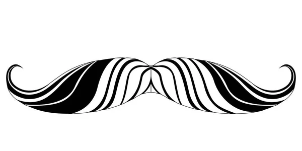 Hipster mustasch siluett — Stock vektor