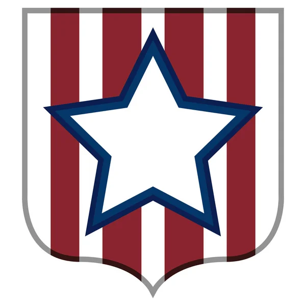 Vereinzeltes amerikanisches Emblem — Stockvektor