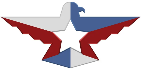 Emblème américain isolé — Image vectorielle