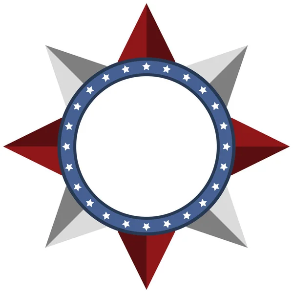 Изолированная американская эмблема — стоковый вектор