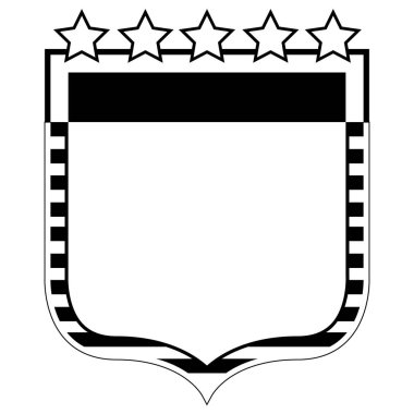 İzole tek renkli Amerikan amblemi