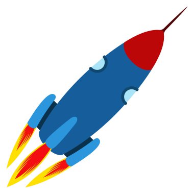 Rocket taking off clipart