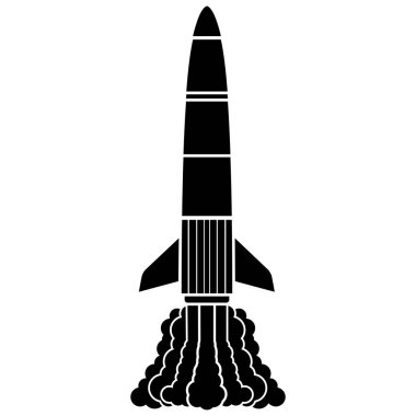 Kalktıktan izole roket. Vektör çizim tasarım