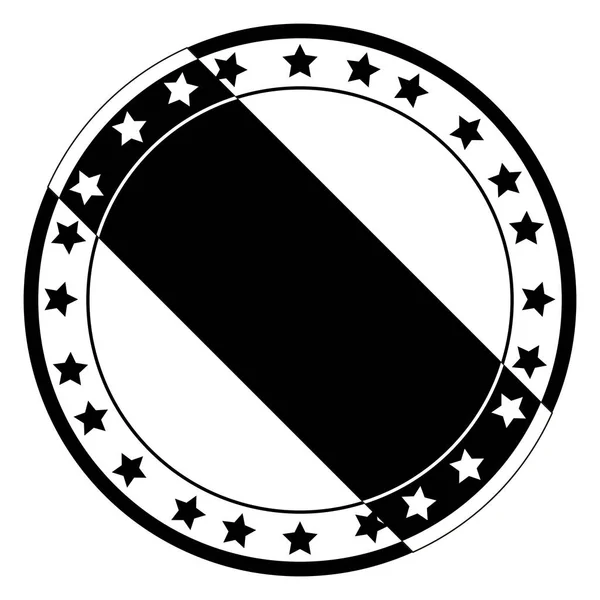 Vereinzeltes einfarbiges amerikanisches Emblem — Stockvektor