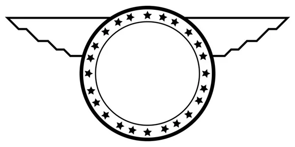 Ізольована монохромний американський емблема — стоковий вектор