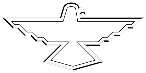 Emblema monocromo americano aislado — Archivo Imágenes Vectoriales