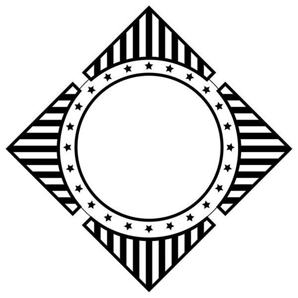 Emblème américain monochrome isolé — Image vectorielle