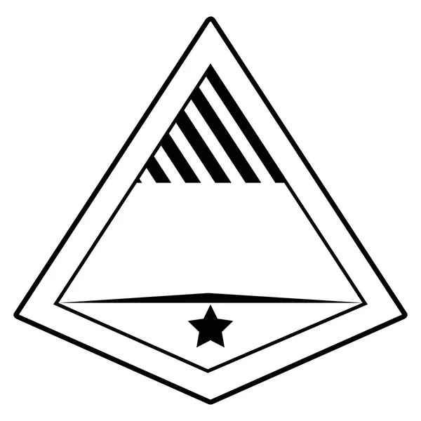 Vereinzeltes einfarbiges amerikanisches Emblem — Stockvektor