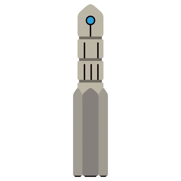 Ícone de foguete isolado — Vetor de Stock