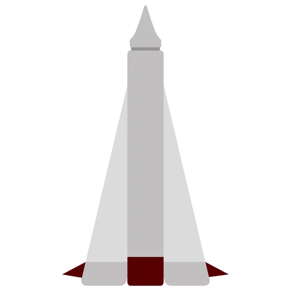 Ізольована ракета значок — стоковий вектор