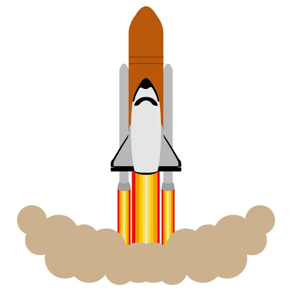 Rocket taking off — Stock Vector