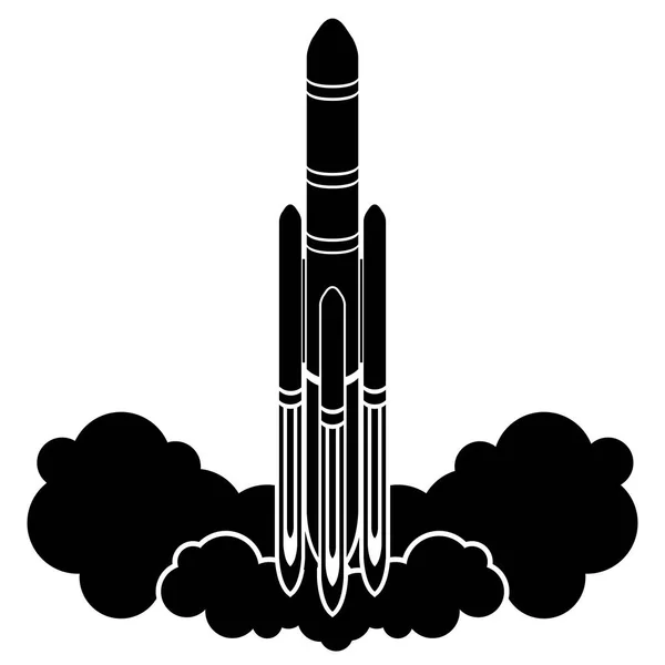 Rocket taking off — Stock Vector