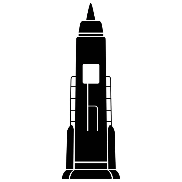 İzole edilmiş roket simgesi — Stok Vektör