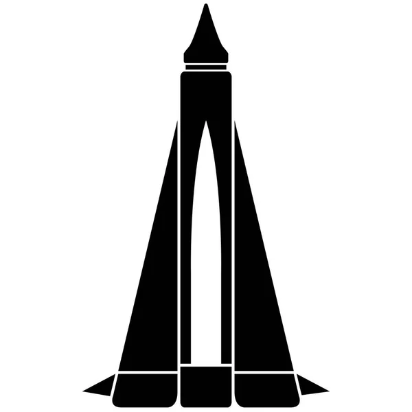 Μεμονωμένο εικονίδιο πυραύλου — Διανυσματικό Αρχείο