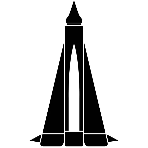 Ícone de foguete isolado — Vetor de Stock