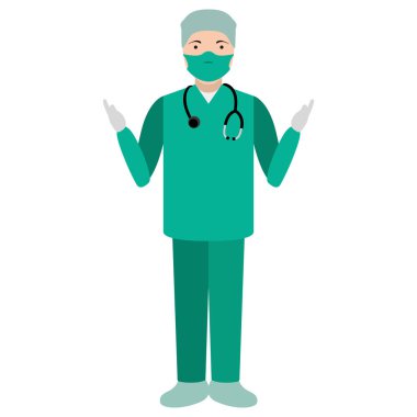 İzole erkek hemşire avatar