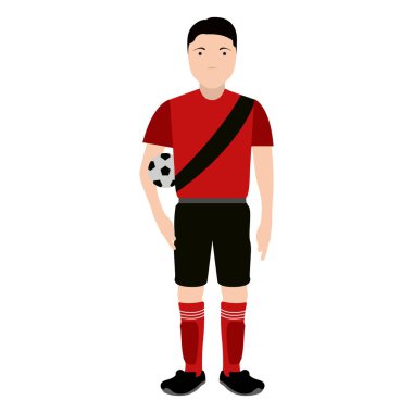 İzole futbol oyuncu avatar