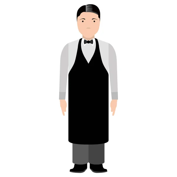 Isolated waiter avatar — Stock Vector