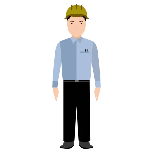 Izolovaná stavební inženýr avatar — Stockový vektor