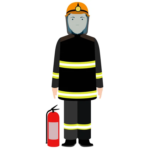 Isolé avatar de firefigther — Image vectorielle