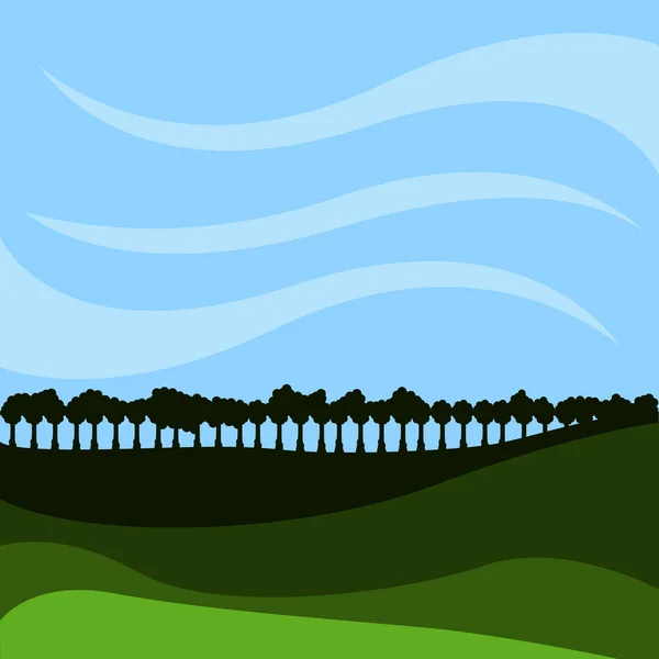 Imagen aislada del paisaje — Vector de stock