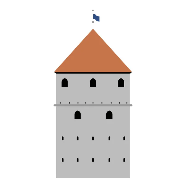 Burgturmbild — Stockvektor