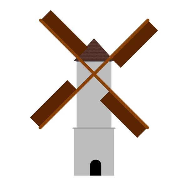 Geïsoleerde windmolen afbeelding — Stockvector