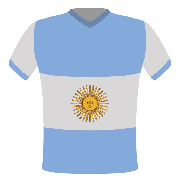 Arjantin bayrağı t-shirt — Stok Vektör