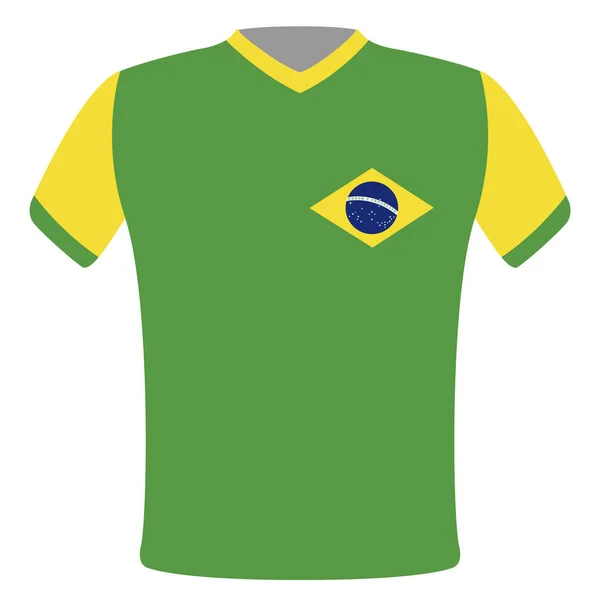 Flagga t-shirt av Brasilien — Stock vektor