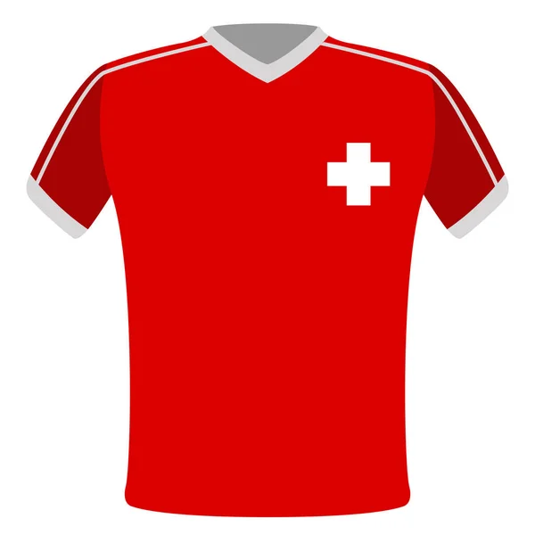 Camiseta bandera de Suiza — Vector de stock